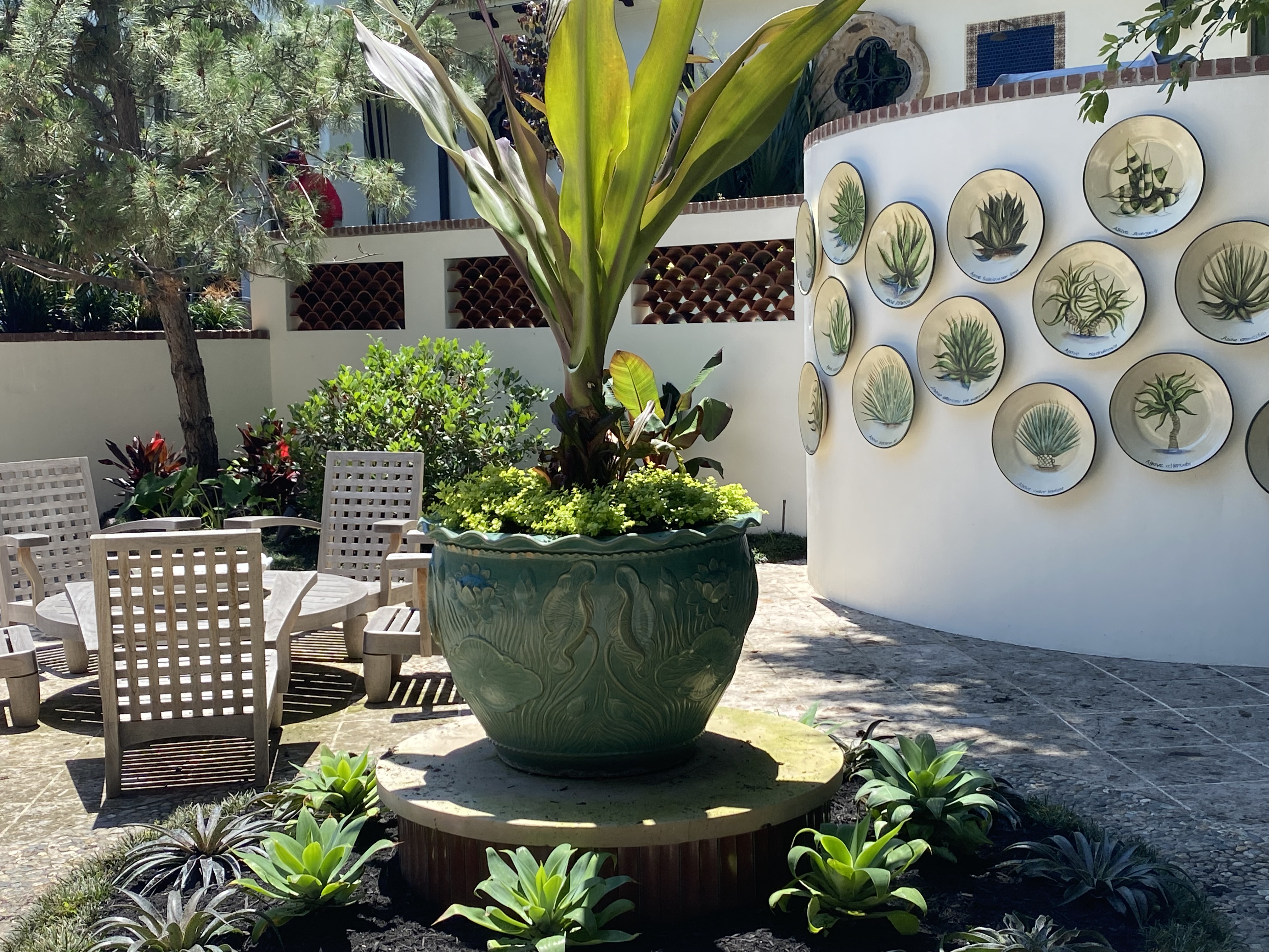 Spanish Colonial Estate estate landscape view 8 - residential landscape architecture in Dallas TX