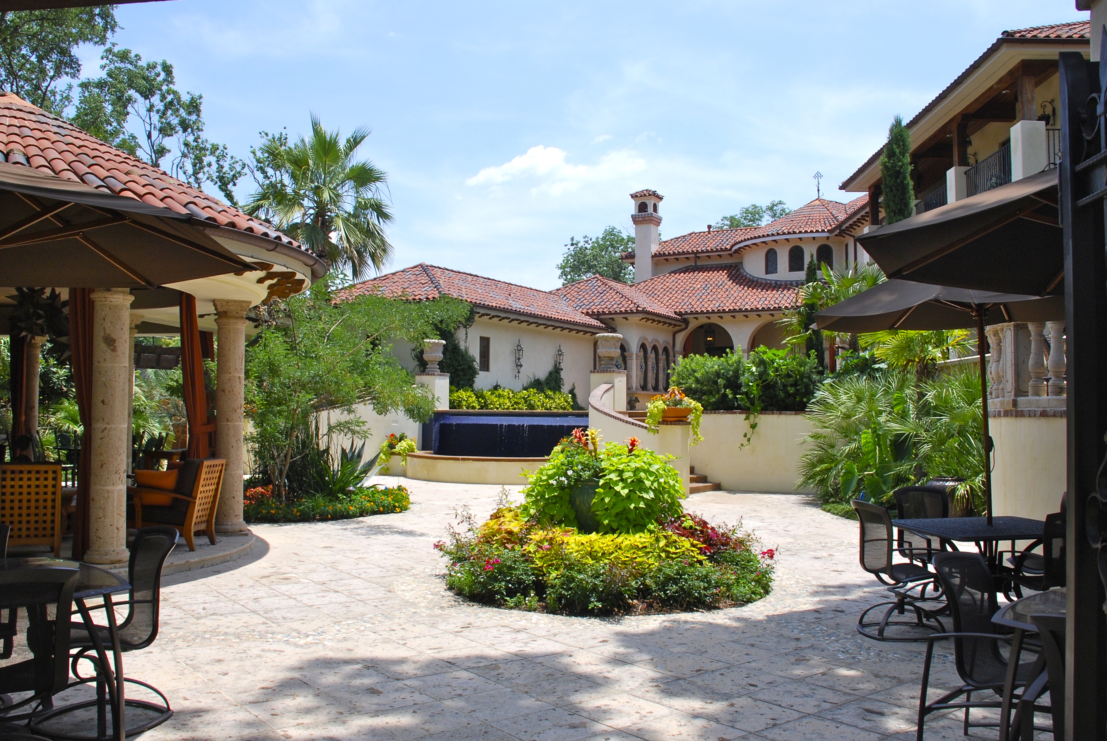 Spanish Colonial Estate soccer field detail - Spanish Colonial landscape design by Original Landscape Concepts in Dallas