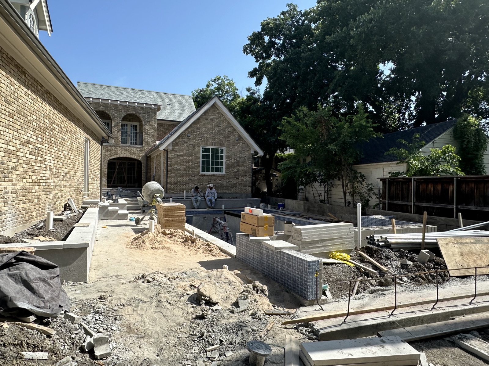 Historical Tudor landscape view 12 - residential landscape design in Dallas TX