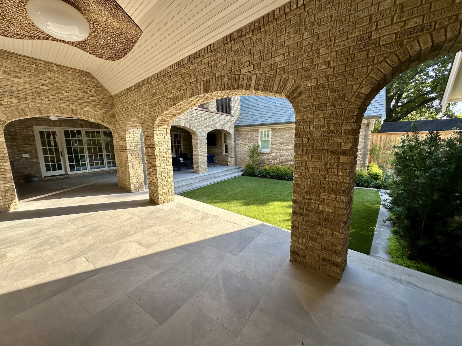 Historical Tudor landscape view 17 - residential landscape design in Dallas TX