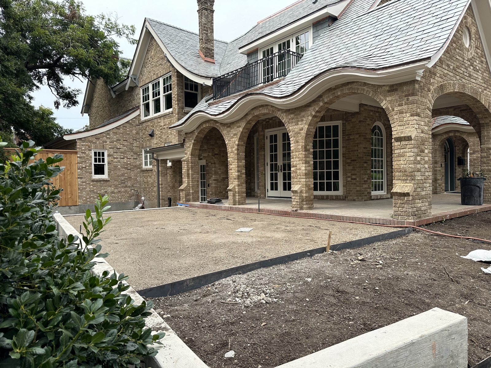 Historical Tudor landscape view 6 - residential landscape design in Dallas TX